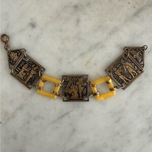 Egyptian Revival Art Deco Bracelet